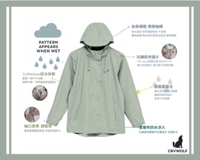 魔法防水透氣外套-成人-森林綠(鼠尾草)