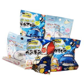 日本 玩具入浴球/泡澡球 海洋動物組 (一組3顆, 款式隨機, 每顆內有玩具公仔)